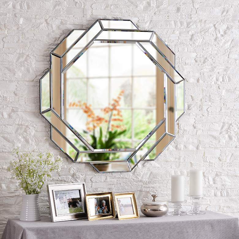 Image 2 Kenroy Home Junction Glass 33 3/4" x 33 3/4" Wall Mirror more views