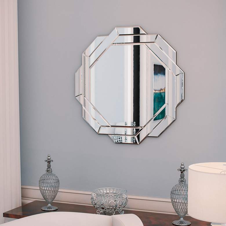 Image 5 Kenroy Home Junction Glass 33 3/4" x 33 3/4" Wall Mirror more views