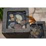 5_Kenroy Home Lincoln 34" High Wood Grain Rustic Modern Fountain more views
