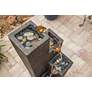 6_Kenroy Home Lincoln 34" High Wood Grain Rustic Modern Fountain more views