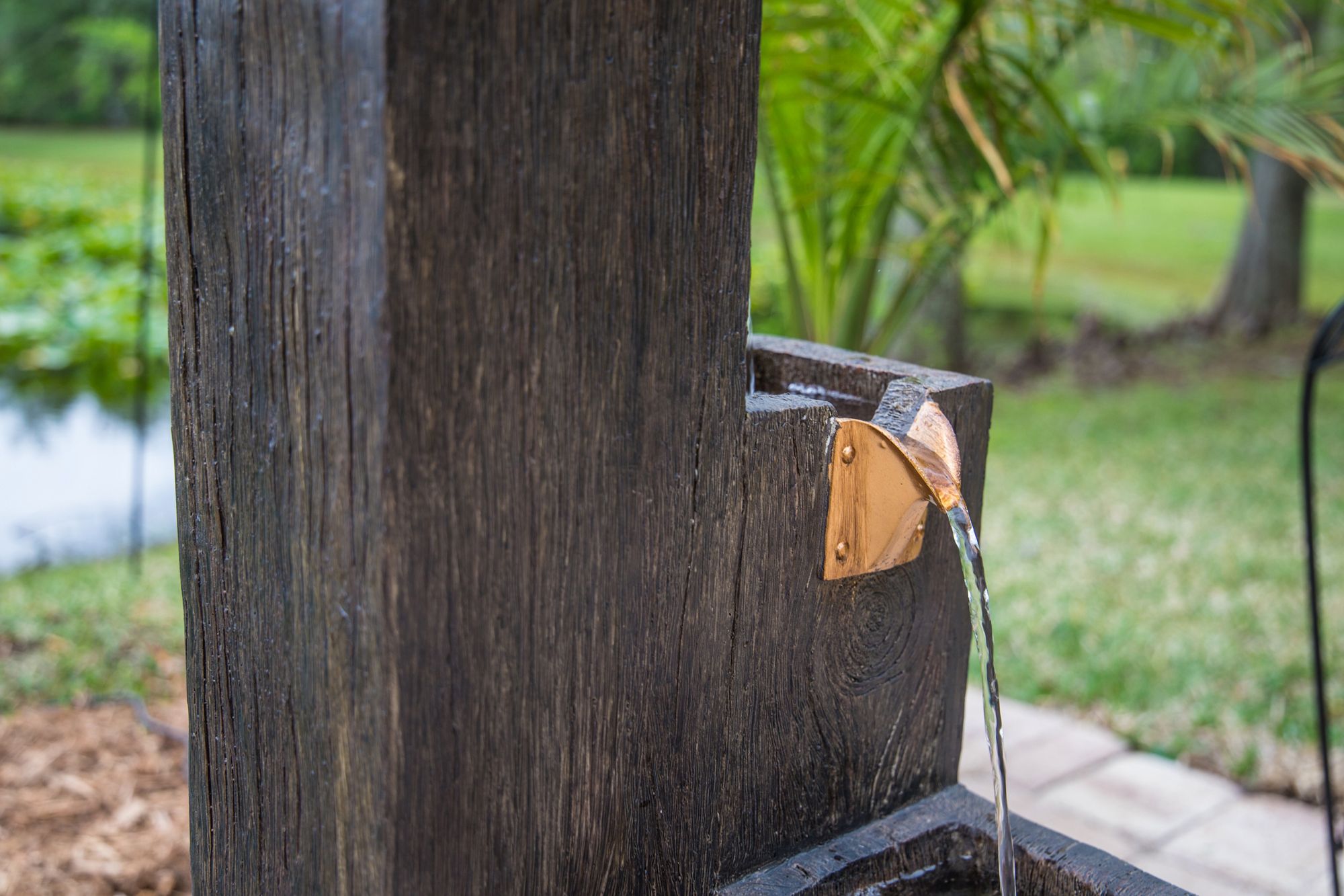 Kenroy Home Lincoln 34" High Wood Grain Rustic Modern Fountain