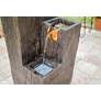 Kenroy Home Lincoln 34" High Wood Grain Rustic Modern Fountain