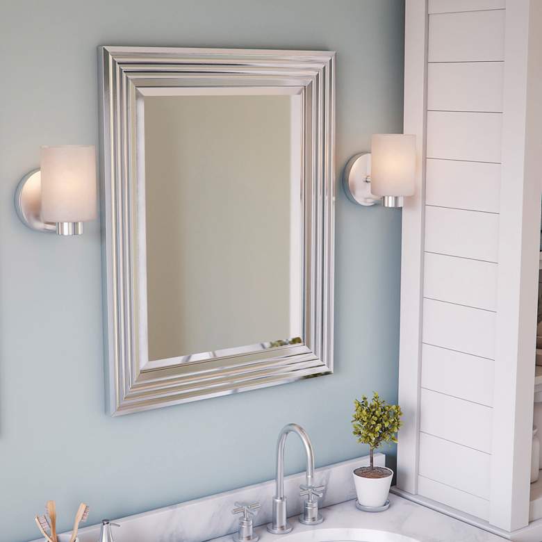 Image 3 Kenroy Home Lyonesse 24" x 30" Chrome Rectangular Wall Mirror more views