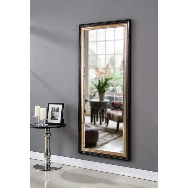 Image 1 Kenroy Home Lyonesse Black and Gold 30" x 66" Wall Mirror