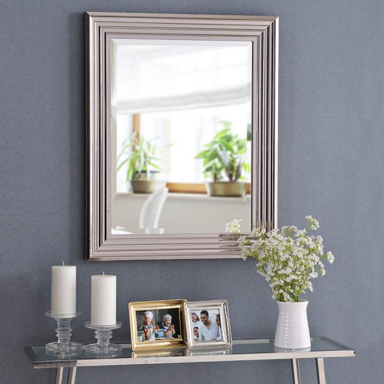 Image 2 Kenroy Home Lyonesse Chrome 24" x 30" Wall Mirror more views