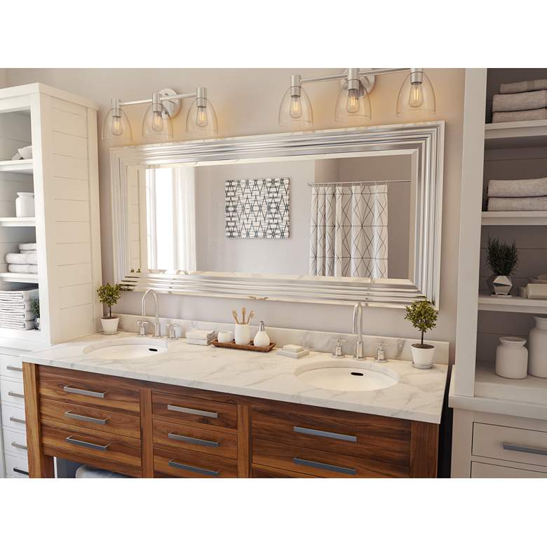 Image 4 Kenroy Home Lyonesse Chrome 30" x 66" Floor Mirror more views