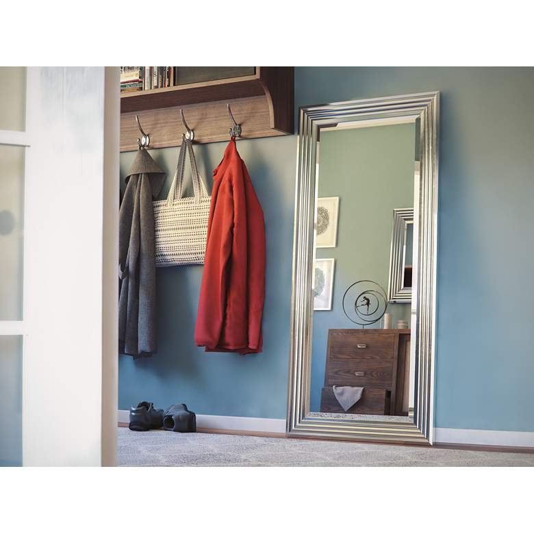 Image 6 Kenroy Home Lyonesse Chrome 30" x 66" Floor Mirror more views