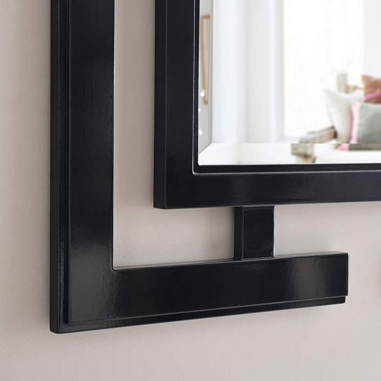 Image 6 Kenroy Home Mikoto 41" x 29" Gloss Black Rectangular Wall Mirror more views