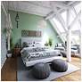 3_Kenroy Home Moon 20" Wide Modern Coastal White Rattan Dome Pendant more views