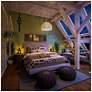 5_Kenroy Home Moon 20" Wide Modern Coastal White Rattan Dome Pendant more views