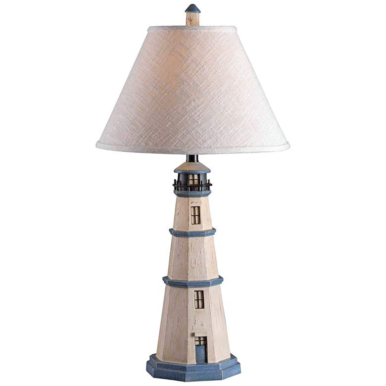 Image 1 Kenroy Home Nantucket Antique White Table Lamp