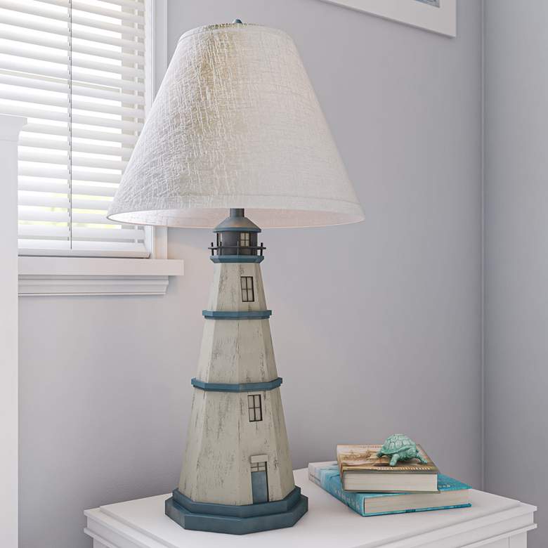 Image 4 Kenroy Home Nantucket Antique White Table Lamp more views