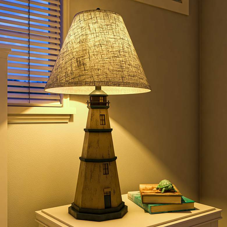 Image 5 Kenroy Home Nantucket Antique White Table Lamp more views