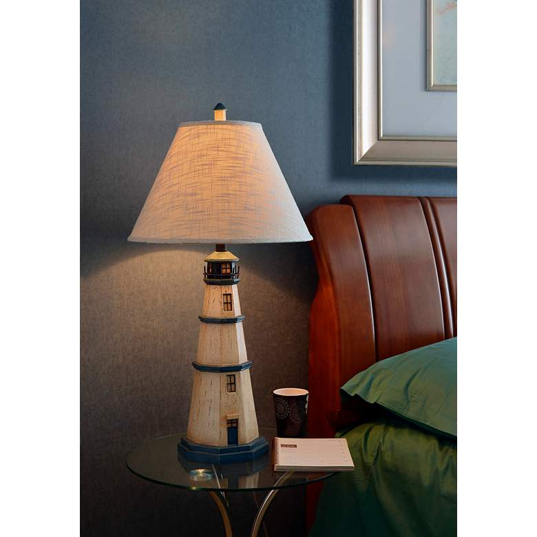 Image 6 Kenroy Home Nantucket Antique White Table Lamp more views