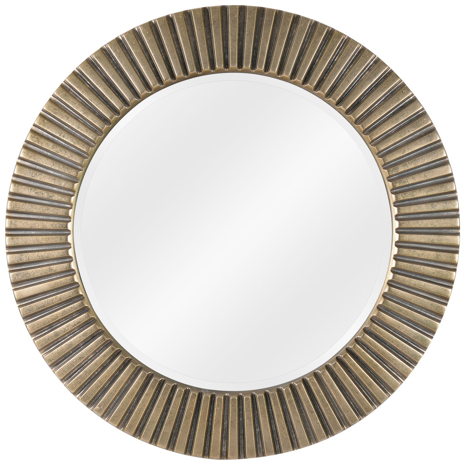 Kenroy Home North Antique Brass 34" Round Wall Mirror - #83J20 | Lamps Plus