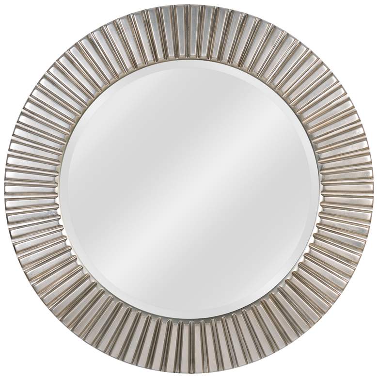 Image 1 Kenroy Home North Beach Silver 34" Round Wall Mirror