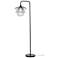 Kenroy Home Orchid 65" High Downbridge Modern Black Floor Lamp