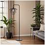 5_Kenroy Home Orchid 65" High Downbridge Modern Black Floor Lamp more views