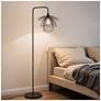 7_Kenroy Home Orchid 65" High Downbridge Modern Black Floor Lamp more views