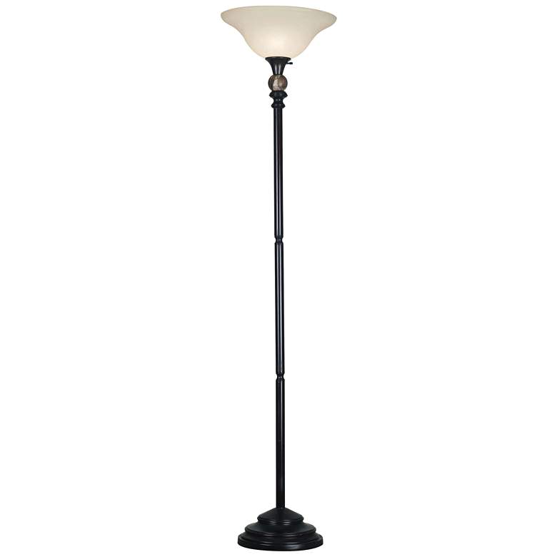 Image 1 Kenroy Home Plymouth Oil Rubbed Bronze Torchiere Floor Lamp