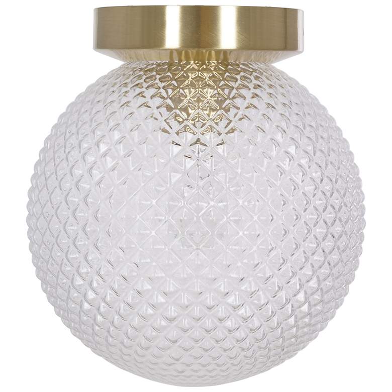 Image 3 Kenroy Home Prismatic 8" Wide Brushed Gold and Glass Flush Mount more views