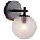 Kenroy Home Prismatic 9 1/4" High Black Finish Glass Globe Wall Sconce