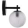 3_Kenroy Home Prismatic 9 1/4" High Black Finish Glass Globe Wall Sconce more views