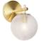 Kenroy Home Prismatic 9 1/4" High Brushed Gold Glass Globe Wall Sconce