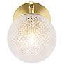 3_Kenroy Home Prismatic 9 1/4" High Brushed Gold Glass Globe Wall Sconce more views
