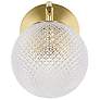 4_Kenroy Home Prismatic 9 1/4" High Brushed Gold Glass Globe Wall Sconce more views