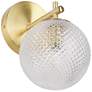 5_Kenroy Home Prismatic 9 1/4" High Brushed Gold Glass Globe Wall Sconce more views