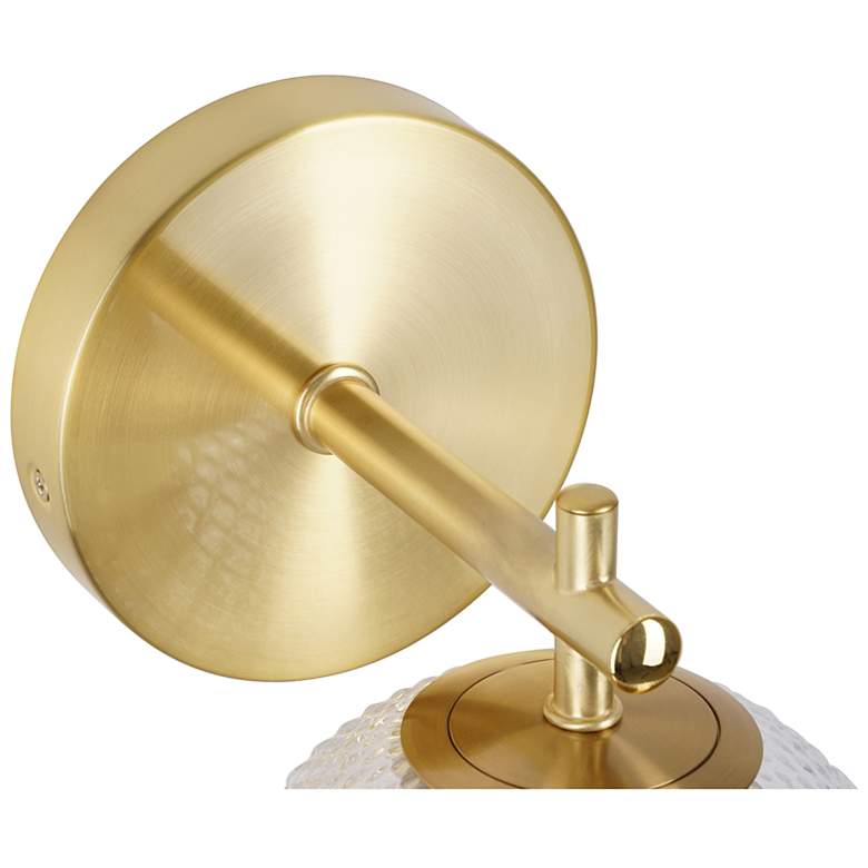Image 6 Kenroy Home Prismatic 9 1/4" High Brushed Gold Glass Globe Wall Sconce more views