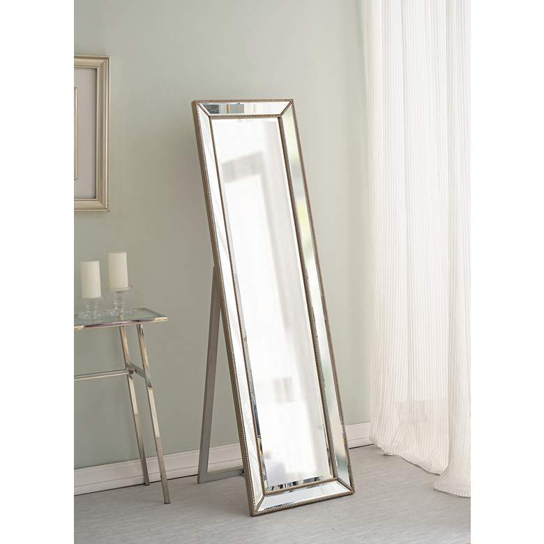 Image 1 Kenroy Home Ridley Champagne 18 1/4 inch x 64 inch Floor Mirror