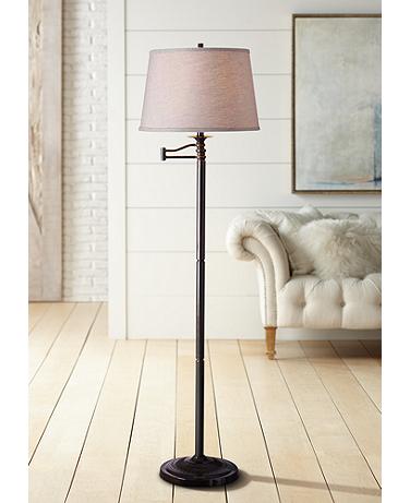 Kenroy Home Riverside 59" High Copper Bronze Swing Arm Floor Lamp