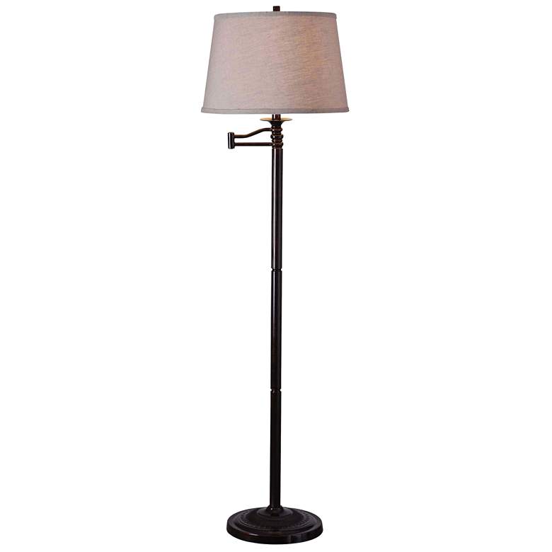 Image 2 Kenroy Home Riverside Copper Bronze Swing Arm Floor Lamp
