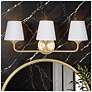 4_Kenroy Home Roberts 22 1/2" Brushed Gold 3-Light Vanity Bath Light more views