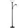 Kenroy Home Rush Bronze Torchiere Floor Lamp w/ Reading Arm