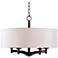Kenroy Home Rutherford 22" Wide 5-Light Oil Rubbed Bronze Drum Pendant