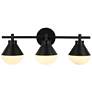 1_Kenroy Home Schoolhouse 23" Wide 3-Light Black Finish Vanity Light