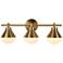 Kenroy Home Schoolhouse 23" Wide 3-Light Brushed Gold Vanity Light