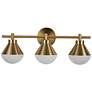 2_Kenroy Home Schoolhouse 23" Wide 3-Light Brushed Gold Vanity Light more views