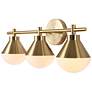 3_Kenroy Home Schoolhouse 23" Wide 3-Light Brushed Gold Vanity Light more views