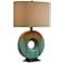 Kenroy Home Sesame Teal Ceramic Glaze Table Lamp