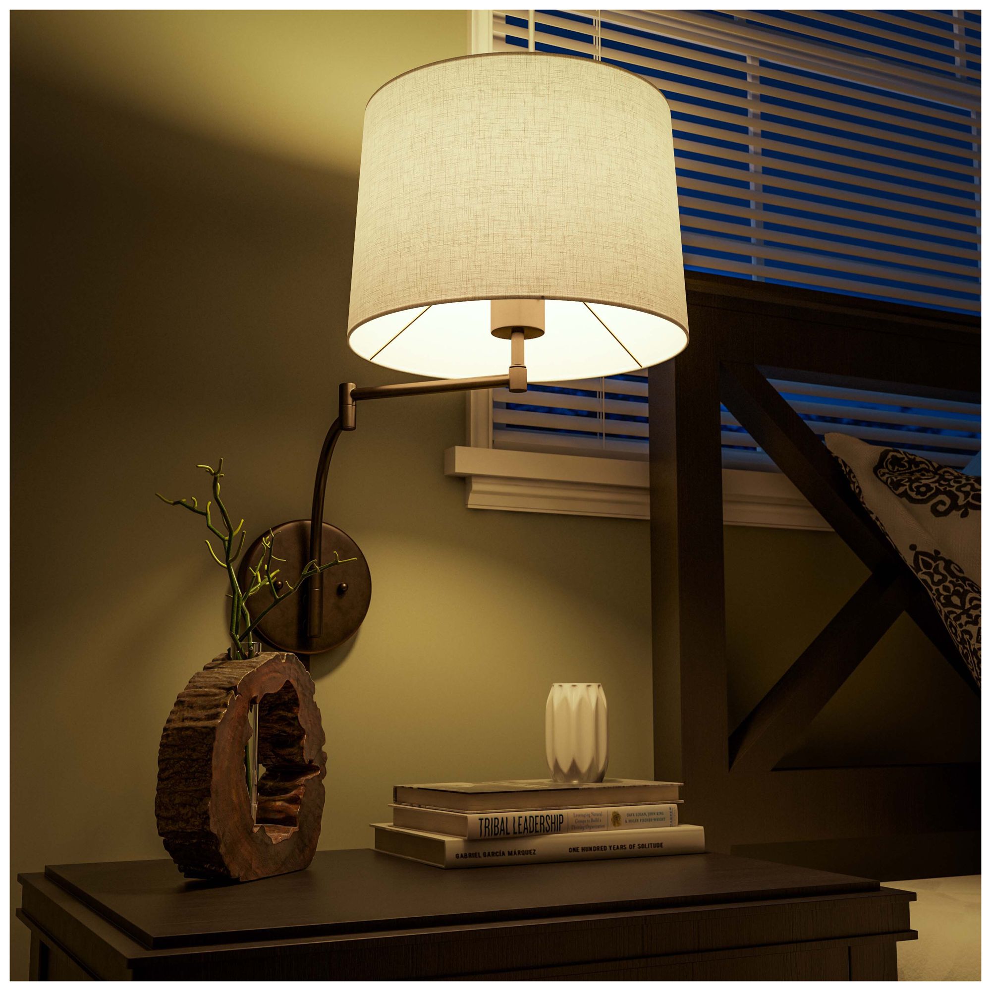 Kenroy Home Seven 18" Bronze Swing Arm Plug-In Wall Sconce