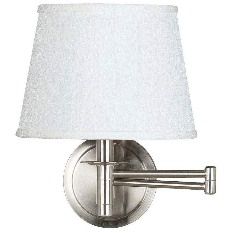 Image 2 Kenroy Home Sheppard Brushed Steel Plug-In Swing Arm Wall Lamp