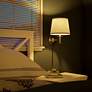 6_Kenroy Home Sheppard Brushed Steel Plug-In Swing Arm Wall Lamp more views