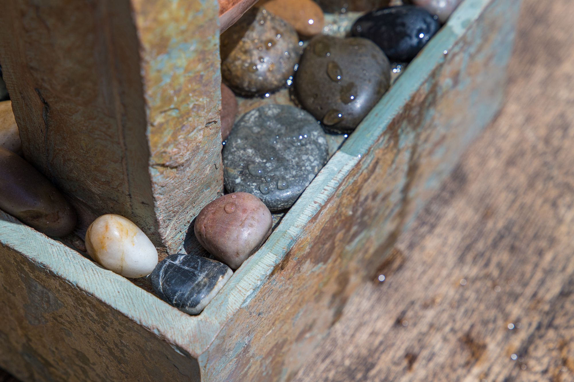 Kenroy Home Spillway 19" High Slate and Copper Indoor Table Fountain