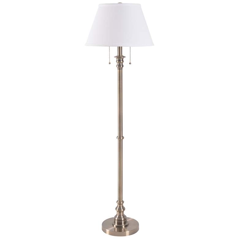 Image 2 Kenroy Home Spyglass 59 1/2" Traditional Brass Pull Chain Floor Lamp more views