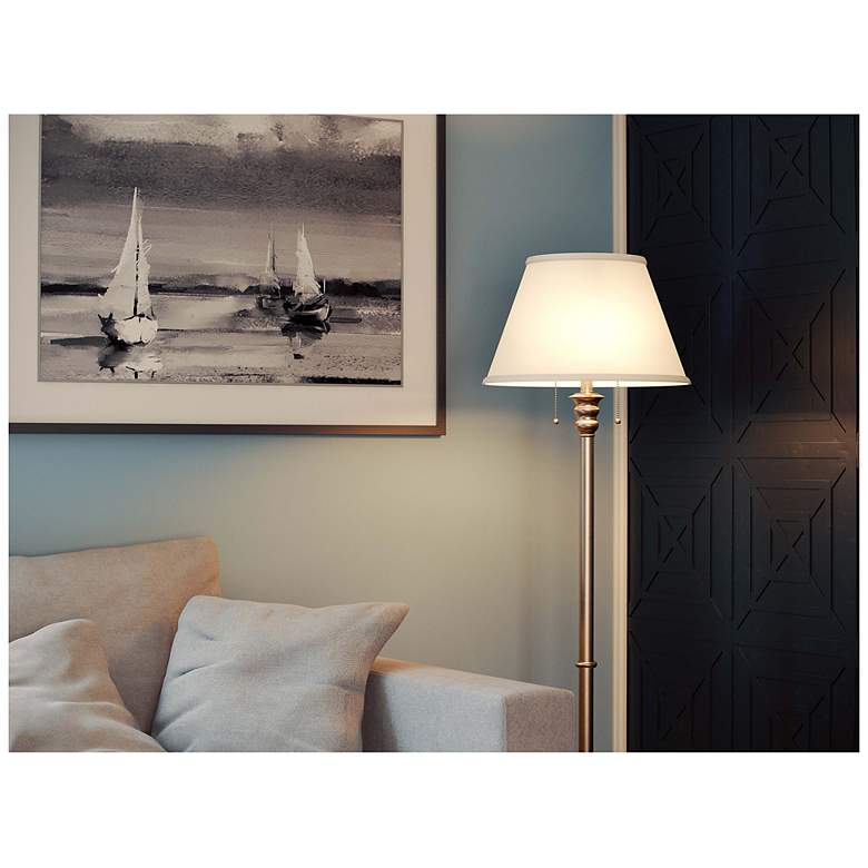 Image 6 Kenroy Home Spyglass 59 1/2" Traditional Brass Pull Chain Floor Lamp more views