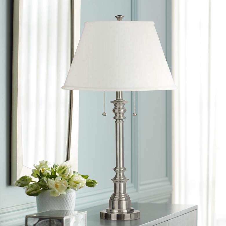 Image 1 Kenroy Home Spyglass Brushed Steel Table Lamp